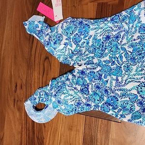 Lilly Pulitzer swimsuit Shell Me You Love Me size 14 one piece